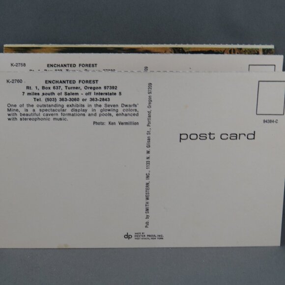 Vintage Postcard Set - Enchanted Forest Turner Oregon 6 Pack - Dexter Press - Picture 7 of 7